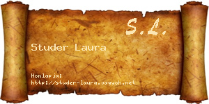 Studer Laura névjegykártya